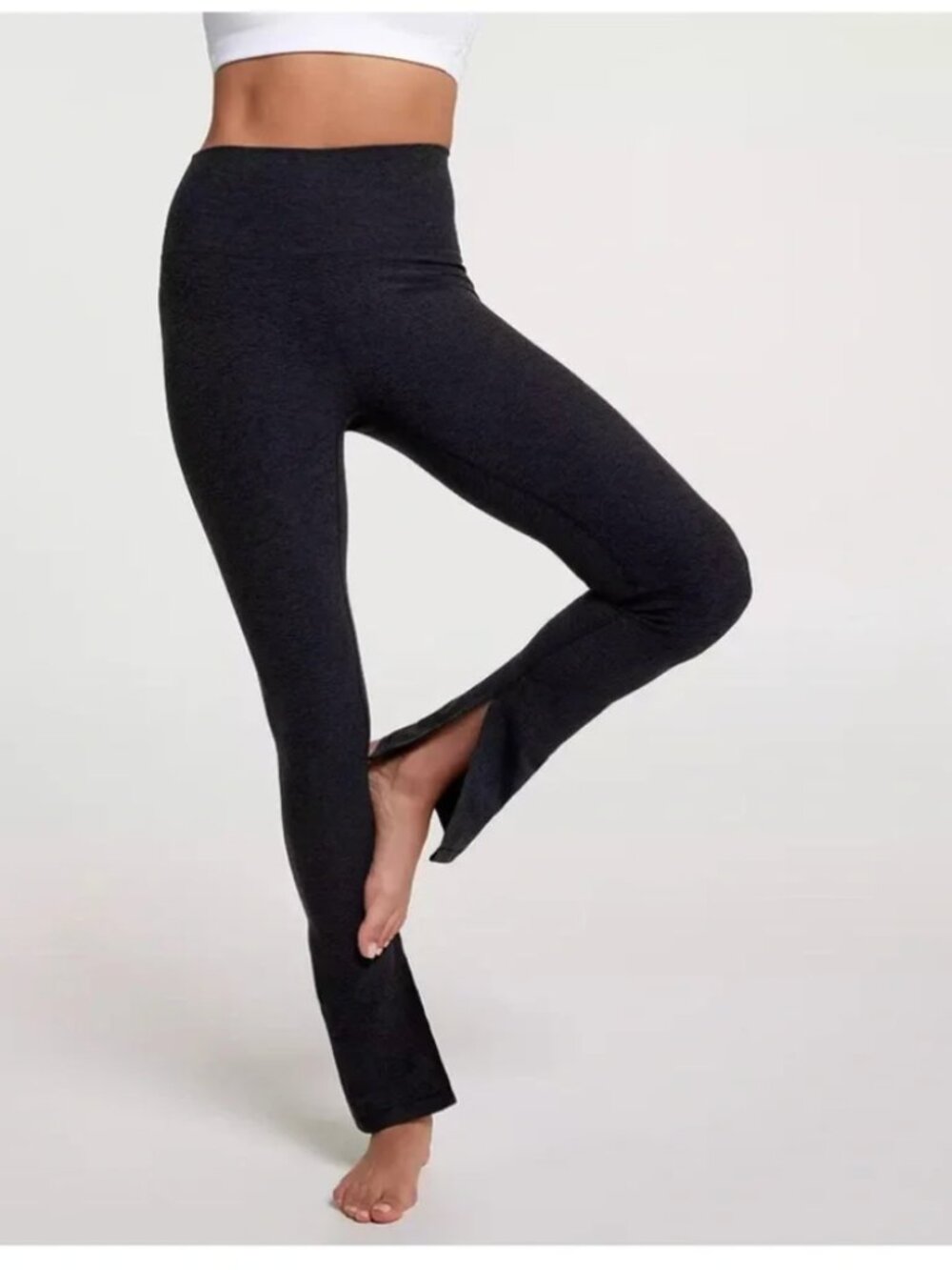 Calia Women’s lustralux ultra slim boot cut pant with slits black Size Medium